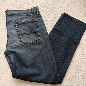 7 For All Mankind Dark Blue Denim Jeans